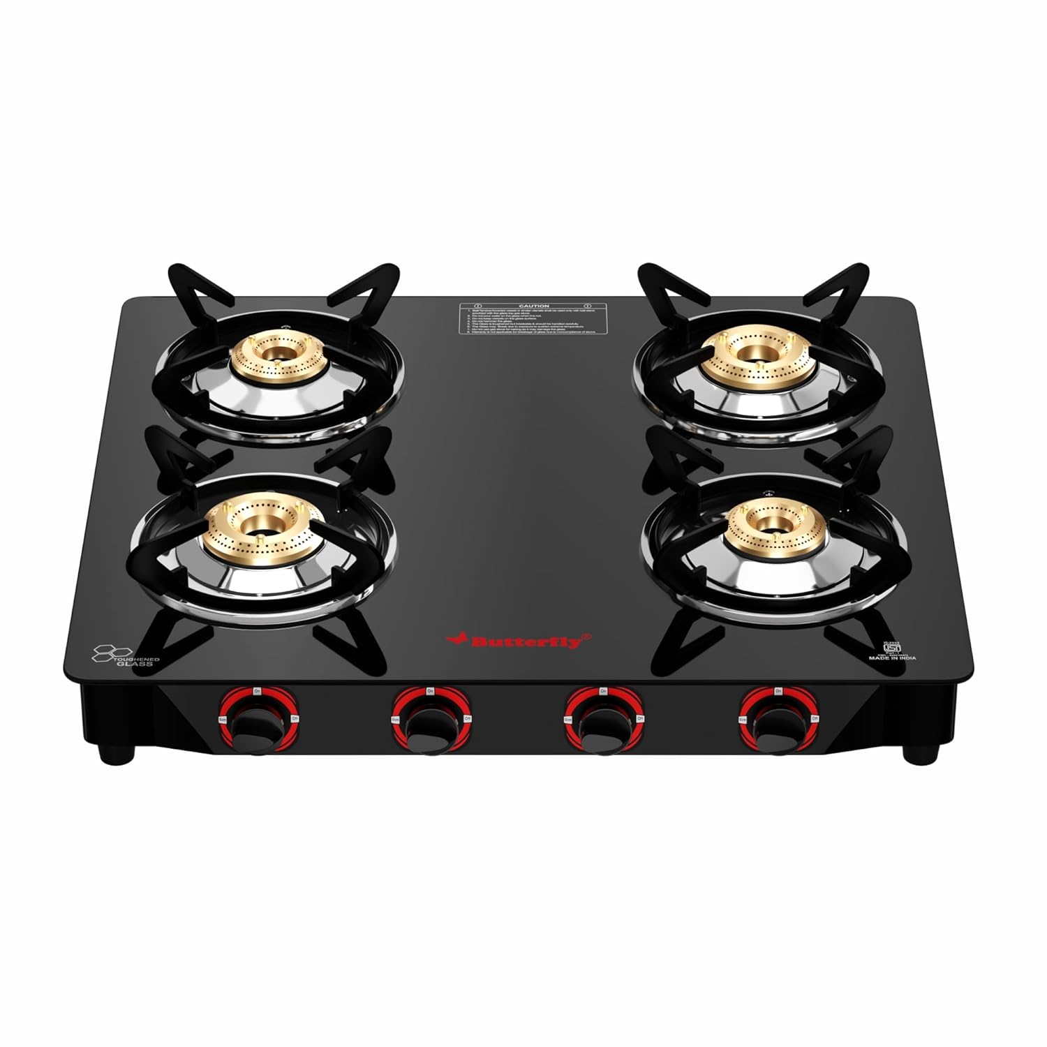 Butterfly Smart Glass 4 Burner Stove