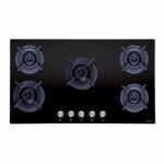 Black Whirlpool 5 Burner Gas Stove – Smart Design Meets Reliable Flame