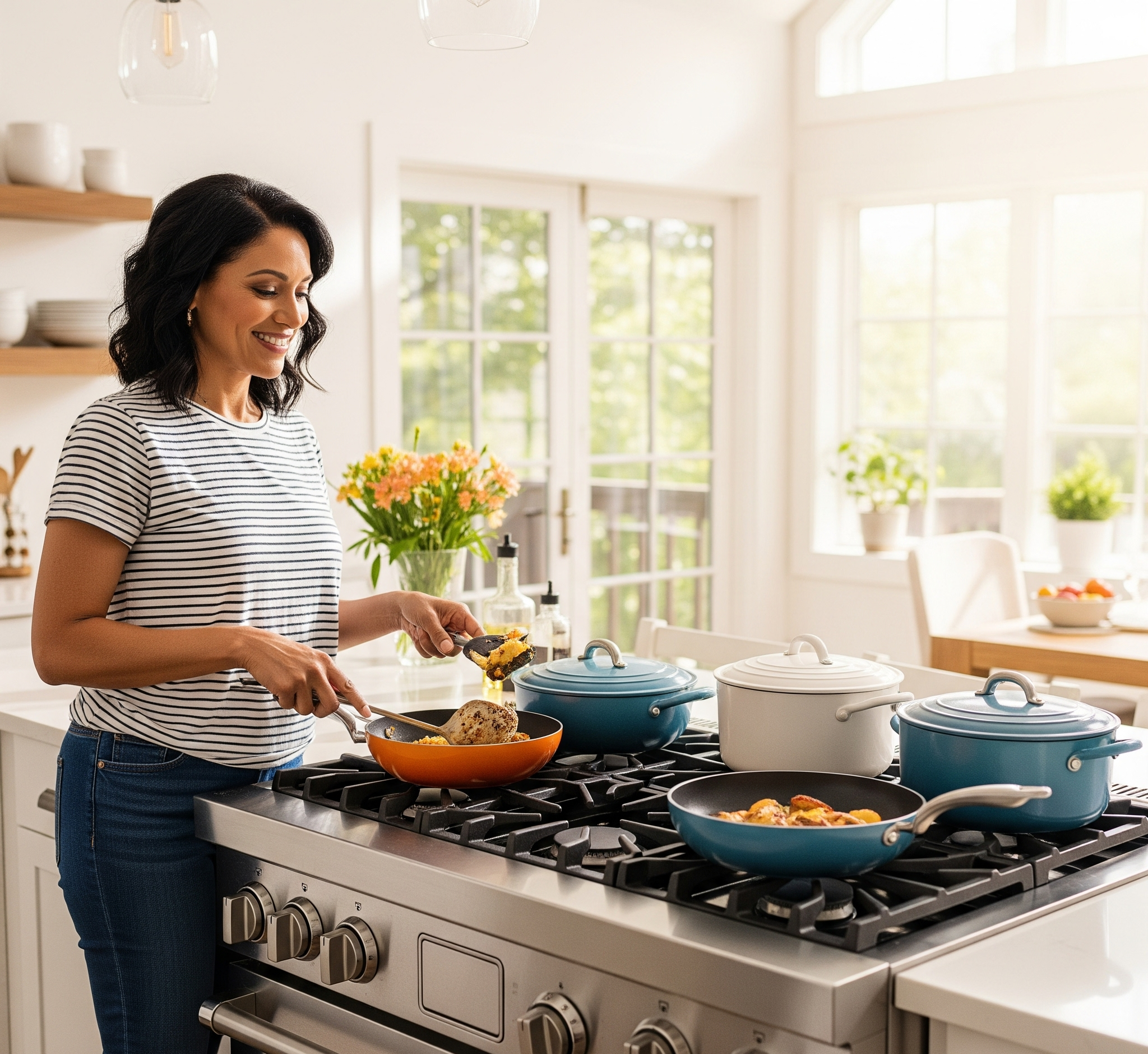 You are currently viewing 5 Burner Black Gas Stove – Sleek, Spacious & Built for Real Indian Cooking