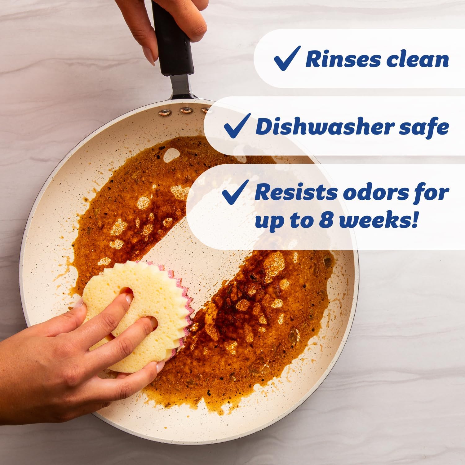 Scrub Daddy 4 Scrub Daddy Sponges & 4 Scrub Mommy Kitchen Sponges - Scratch-Free for Dishes & Multipurpose Cleaning