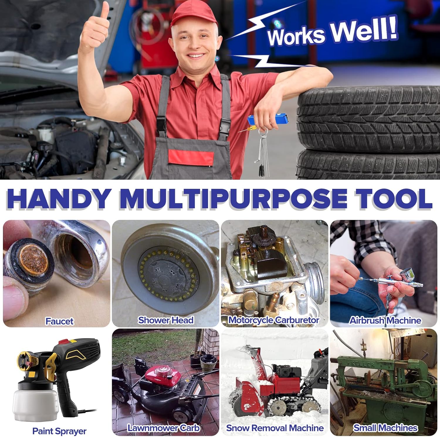 Valchoose Premium Torch Tip Cleaner, Stainless Steel Carburetor Cleaning Kit Heavy Duty