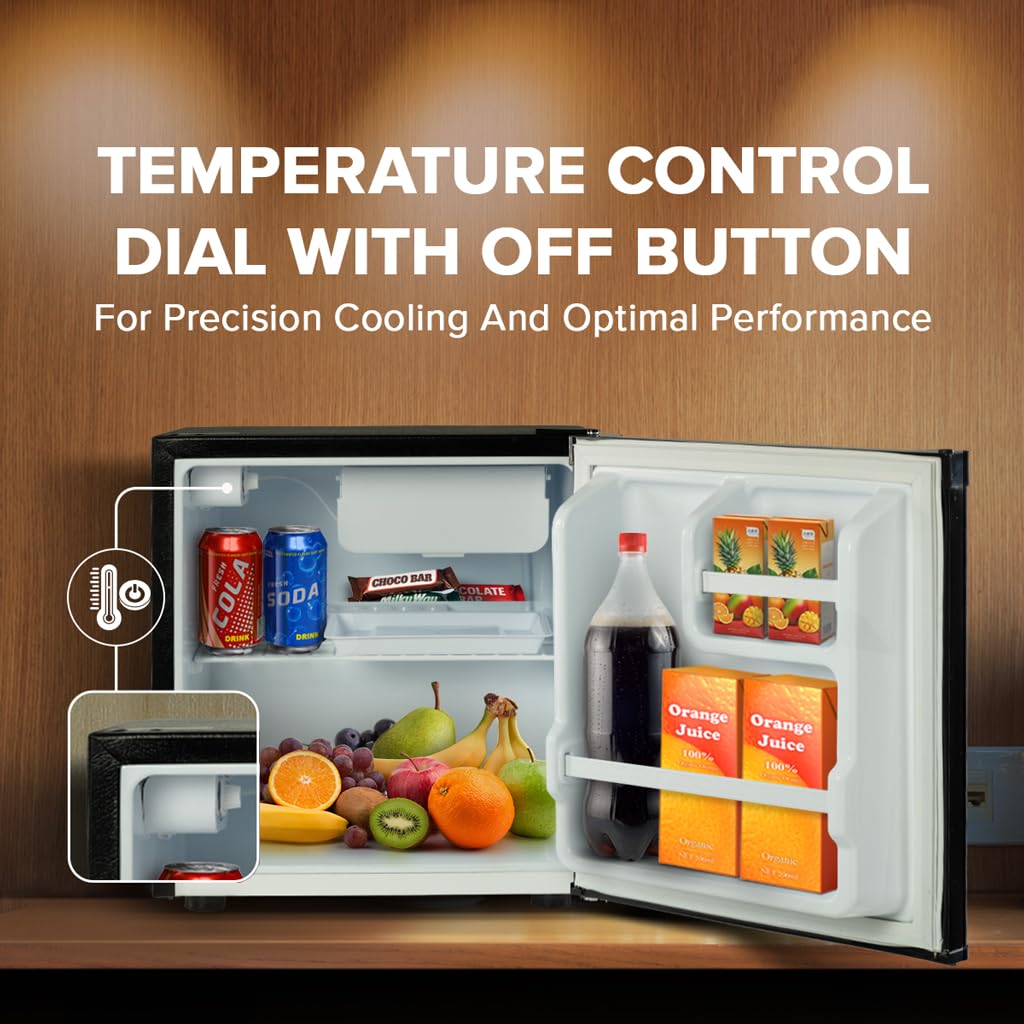 Blue Star Bluestar 45 Ltr, 2 Star, Mini Refrigerator with Freezer, Direct Cool,Black