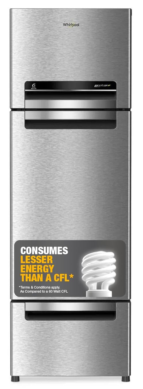 Whirlpool 270 L (Gross Capacity 300L) Frost Free Triple-Door Refrigerator (FP 313D PROTTON ROY ALPHA STEEL (Z)